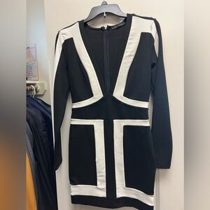 Black and White Bodycon Dress
